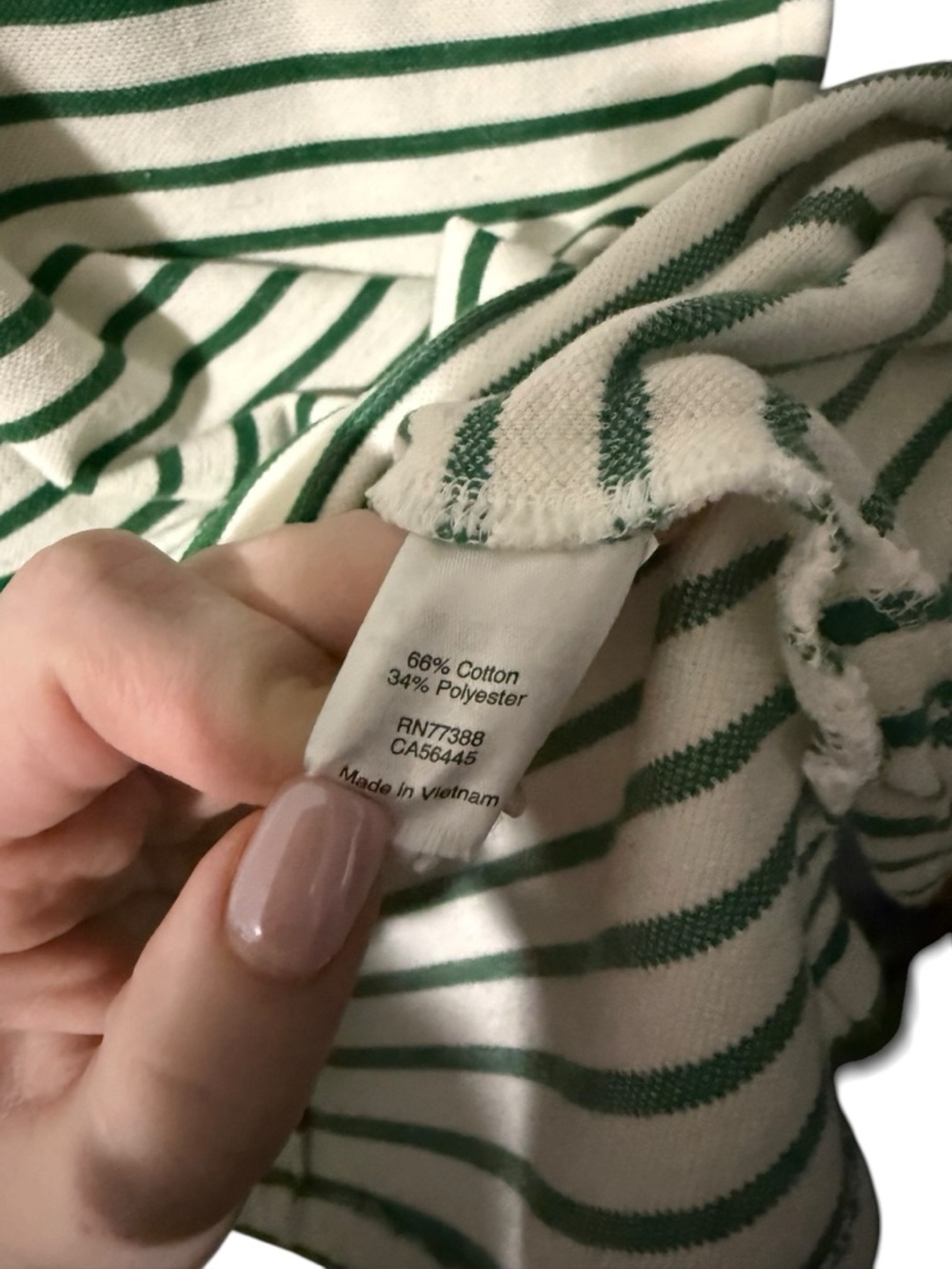J. Crew White and Green Striped V-Neck Knit Shift Dress size Small - Picture 6 of 7